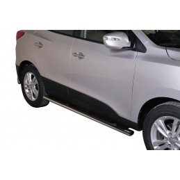 Estribos en tubo inox Hyundai IX 35 10 13 seccion oval con pisan