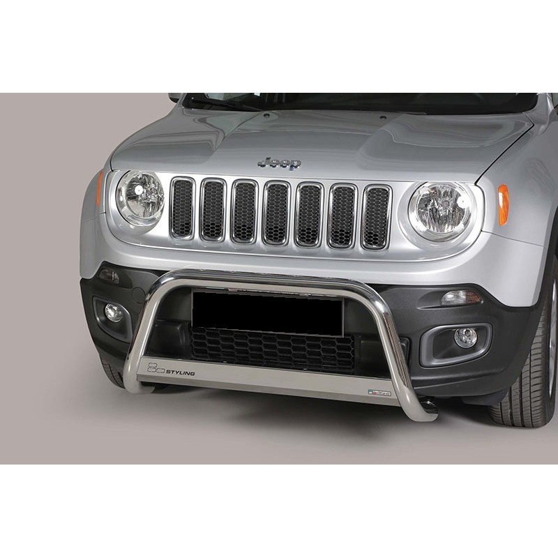 Defensa central inox O63mm Jeep Renegade 2014  Con traviesa Homo