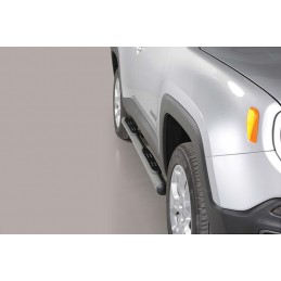 Estribos en tubo inox O76mm Jeep Renegade 2014 con pisantes