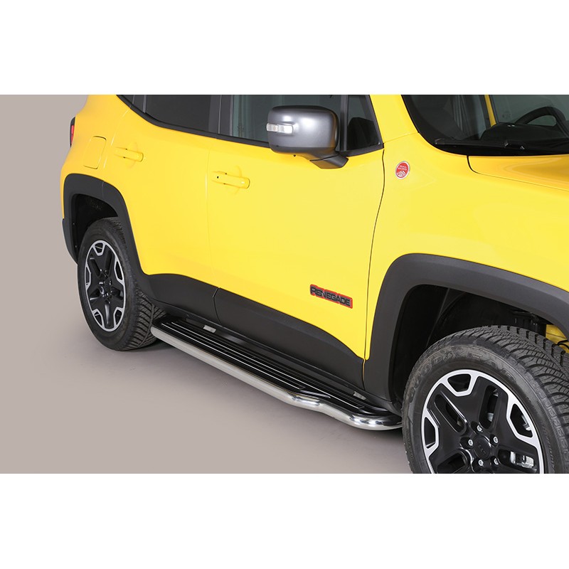 Estribos en plataforma Jeep Renegade 2014  con tubo inox O50mm