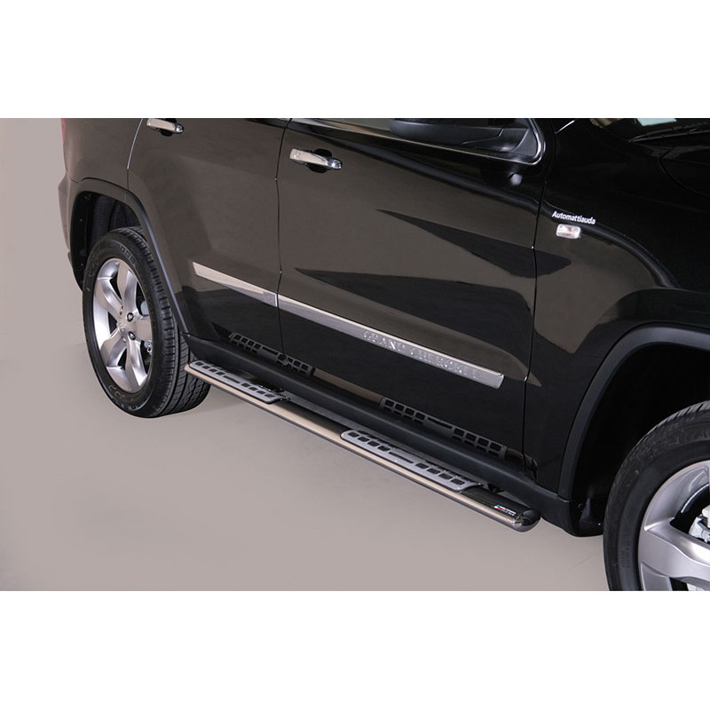 Estribos en tubo inox Jeep Grand Cherokee 2013  seccion oval con