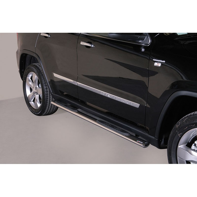 Estribos en tubo inox Jeep Grand Cherokee 2013  seccion oval con