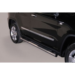 Estribos en tubo inox O76mm Jeep Grand Cherokee 10 13 con pisant