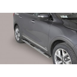 Estribos tubo inox Kia Sorento 2015  oval con pisantes  Tipo DSP