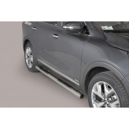 Estribos en tubo inox O76mm Kia Sorento 2015  con pisantes