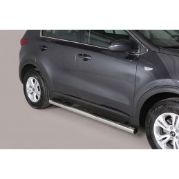 Estribos en tubo inox O76mm Kia Sportage 2016  con pisantes