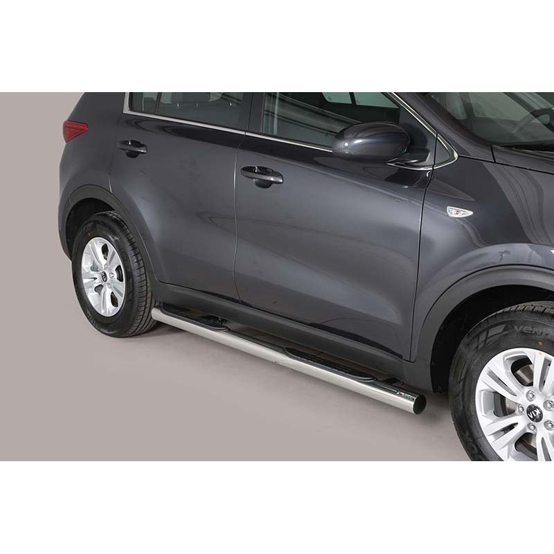Estribos en tubo inox O76mm Kia Sportage 2016  con pisantes