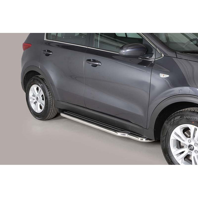 Estribos en plataforma Kia Sportage 2016  con tubo inox O50mm