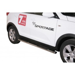 Estribos tubo inox Kia Sportage 10 15 oval con pisantes