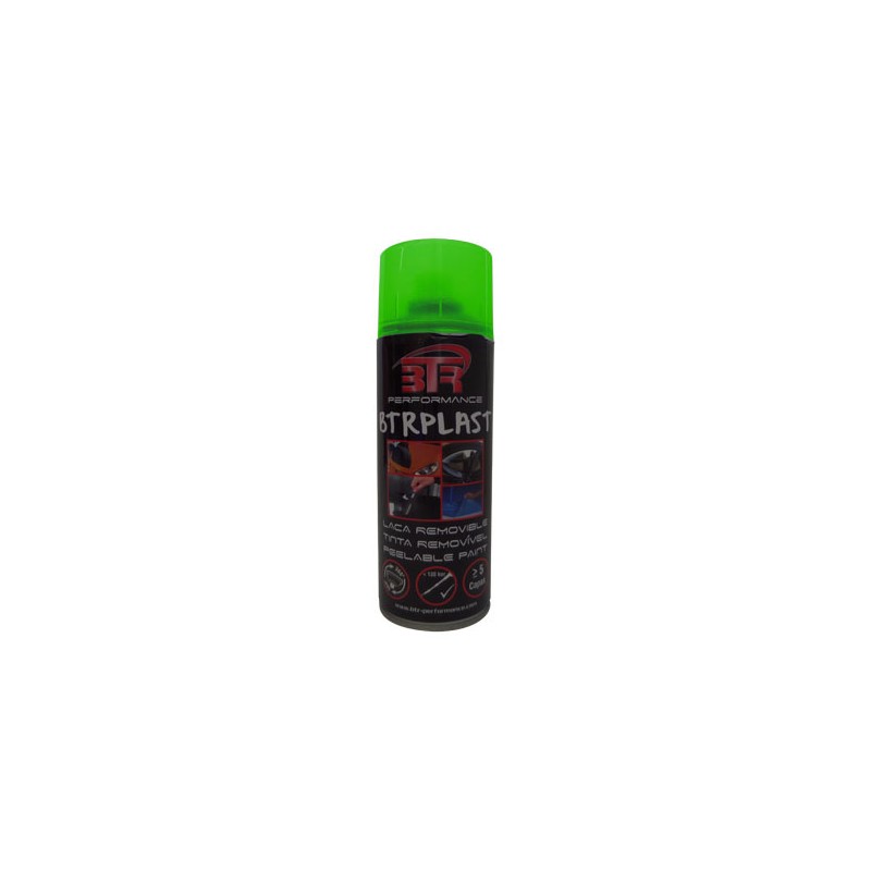 PINTURA PLASTICA REMOVIBLE EN SPRAY COLOR COLOR VERDE NEON 400ML
