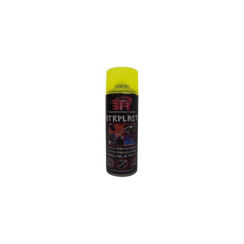 PINTURA PLASTICA REMOVIBLE EN SPRAY COLOR COLOR AMARILLO NEON 40