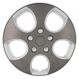 JUEGO TAPACUBOS 15 quot  WISCONSIN MATE GUNMETAL PLATA