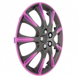 JUEGO TAPACUBOS 13 quot  MATE GUNMETAL ROSA