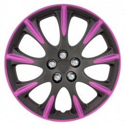 JUEGO TAPACUBOS 16 quot  MATE GUNMETAL ROSA