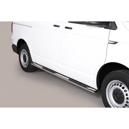 Estribos tubo inox VW Transporter T6 2015  Oval con pisantes