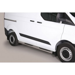 Estribos en tubo inox O76mm Ford Transit Custom 2013  con pisant