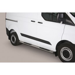Estribos en tubo inox seccion oval Ford Transit Custom 2013  con