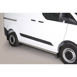 Estribos en tubo inox O63mm Ford Transit Custom 2013 