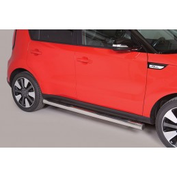 Estribos en tubo inox O76mm Kia Soul 2014 con pisantes