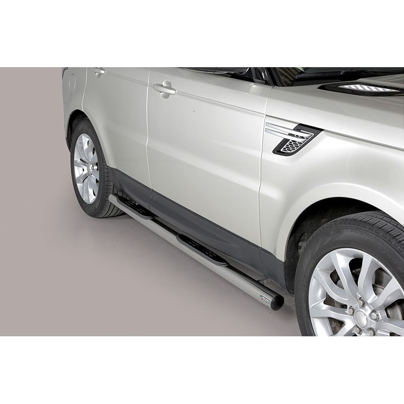 Estribos en tubo inox O76mm RANGE ROVER SPORT 2014   con pisante