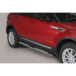 Estribos tubo inox  Range Rover Evoque 2011   seccion oval con p