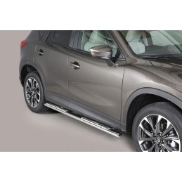 Estribos en tubo inox Mazda CX 5 2012  seccion oval con pisantes