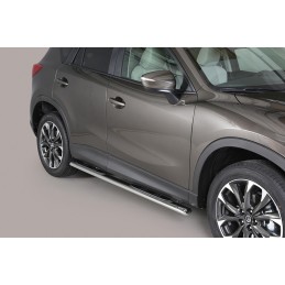 Estribos en tubo inox Mazda CX 5 2012  seccion oval con pisantes