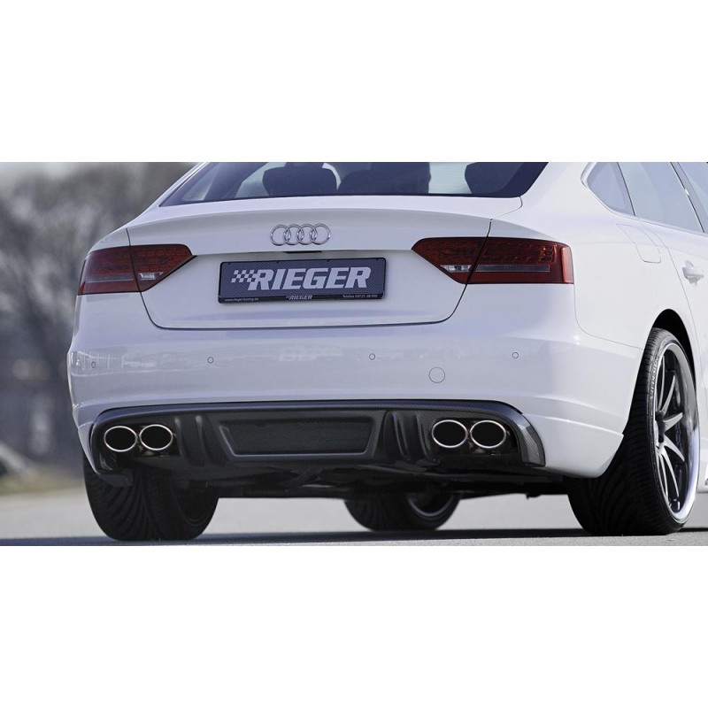 Anadido faldon trasero Audi A5 Sportback 2007 11 RIEGER carbon