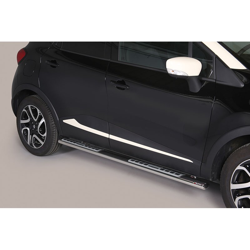 Estribos tubo inox Renault Captur 2013 2017  Oval con pisantes T