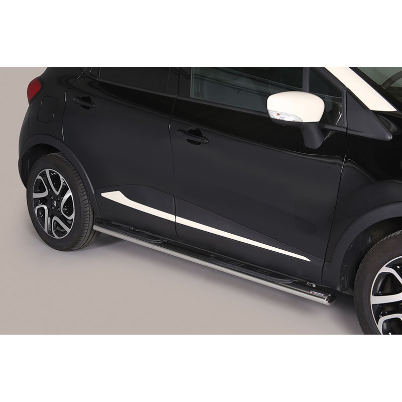 Estribos en tubo inox Renault Captur 2013 2017  seccion oval con