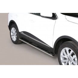 Estribos en tubo inox Renault Katjar 2015  seccion oval con pisa