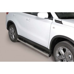 Estribos laterales Suzuki Vitara 2015  tubo inox O76mm con pisan