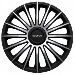 Juego tapacubos Sparco Torino 16 pulgadas Negro silver