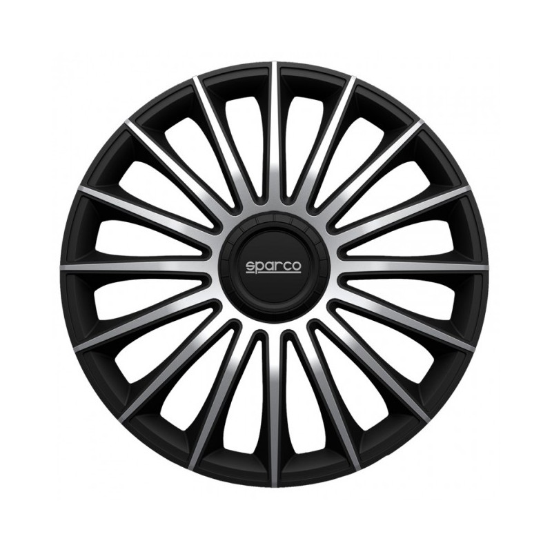 Juego tapacubos Sparco Torino 16 pulgadas Negro silver