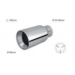 Cola Escape Redonda   Derecho Acero Inoxidable   O90xL185mm   Mo