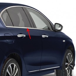 CUBRE MARCO VENTANA ACERO INOXIDABLE FIAT TIPO SD   HB 2016 