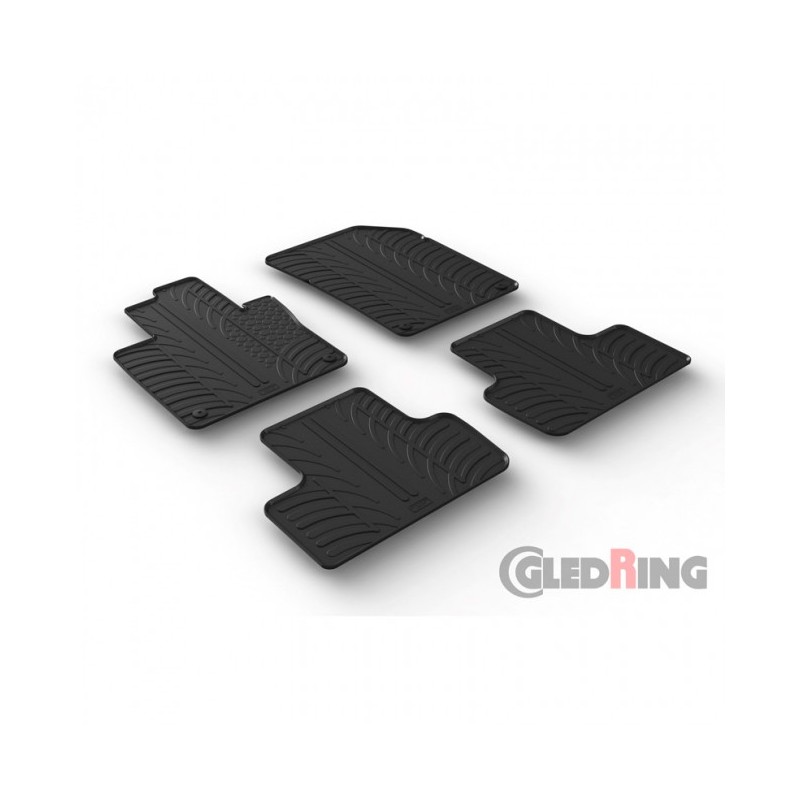 Alfombras de goma Volvo XC60 2017    Negras 4 piezas