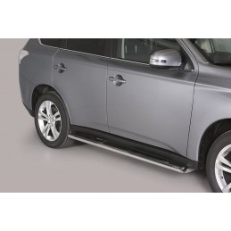 Estribos en tubo inox Mitsubishi Outlander 2015  seccion oval co