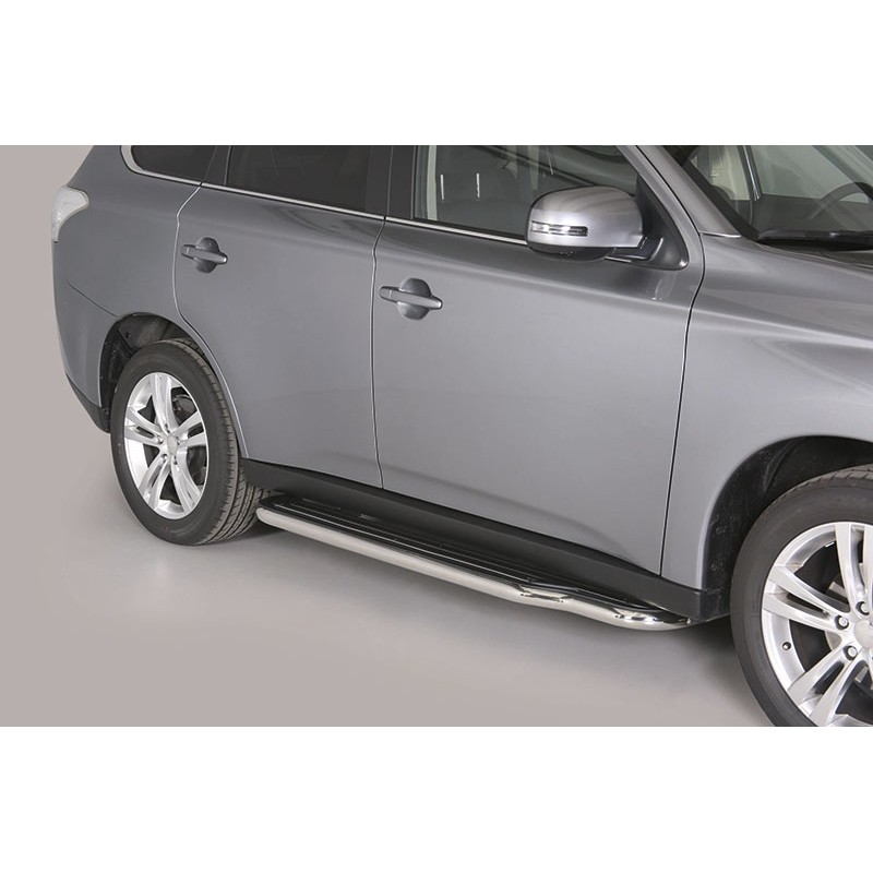 Estribos plataforma Mitsubishi Outlander 2015 con tubo inox O50m