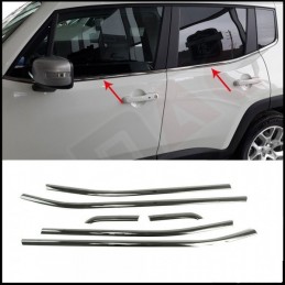 CUBRE MARCO VENTANA ACERO INOXIDABLE JEEP RENEGADE 2014 