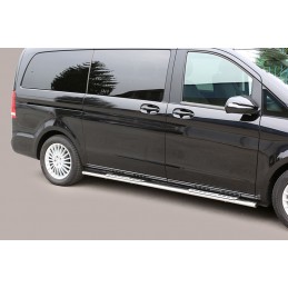 Estribos tubo inox Mercedes Vito clase V W447 2014  seccion oval