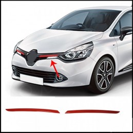CUBRE PARRILLAS CROMADOS INOXIDABLE RENAULT CLIO IV 2012  ROJO