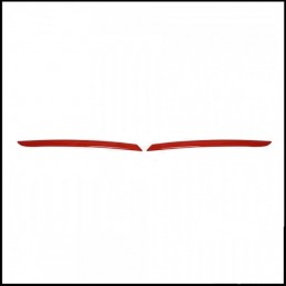 CUBRE PARRILLAS CROMADOS INOXIDABLE RENAULT CLIO IV 2012  ROJO