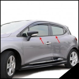 CUBRE MARCO VENTANA ACERO INOXIDABLES RENAULT CLIO IV 2012  NEGR