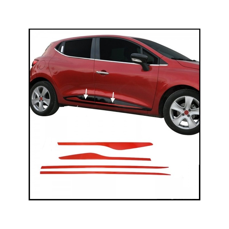 MOLDURAS LATERALES CROMADAS INOX RENAULT CLIO IV 2012  ROJAS
