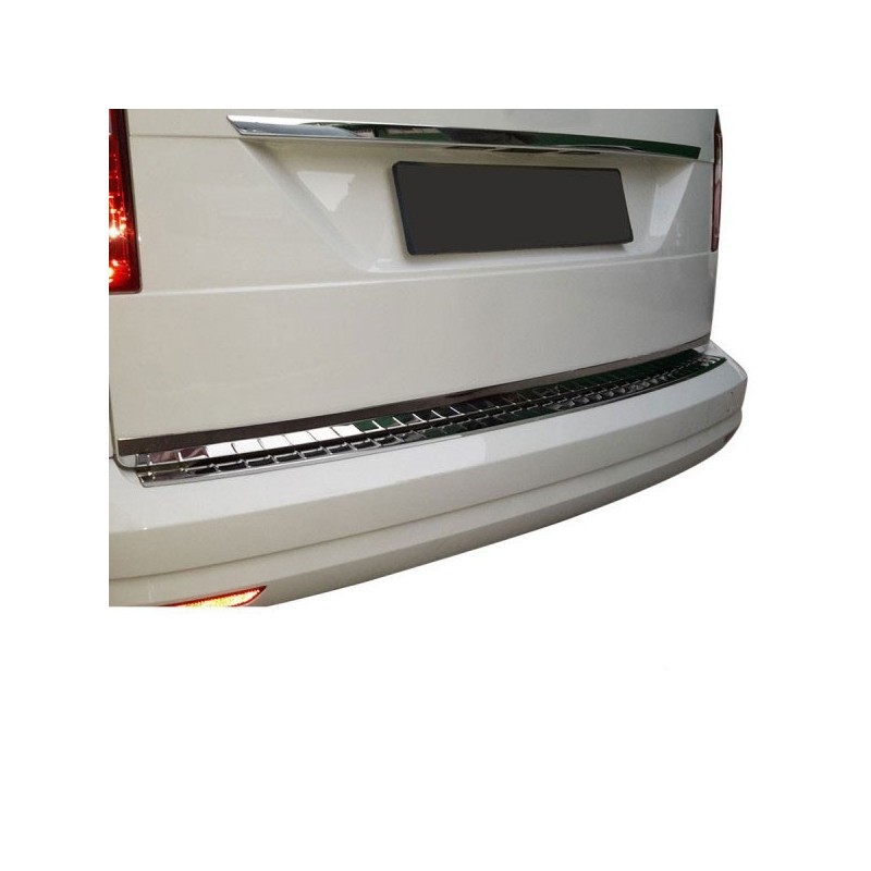PROTECTOR PARACHOQUES TRASERO ACERO INOXIDABLE VW CADDY 2015 