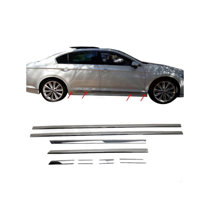 MOLDURAS DE PUERTAS ACERO INOXIDABLE VW PASSAT B8 2015 