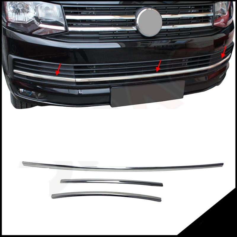 EMBELLECEDOR PARACHOQUES DELANTERO ACERO INOXIDABLE VW T6 2015 