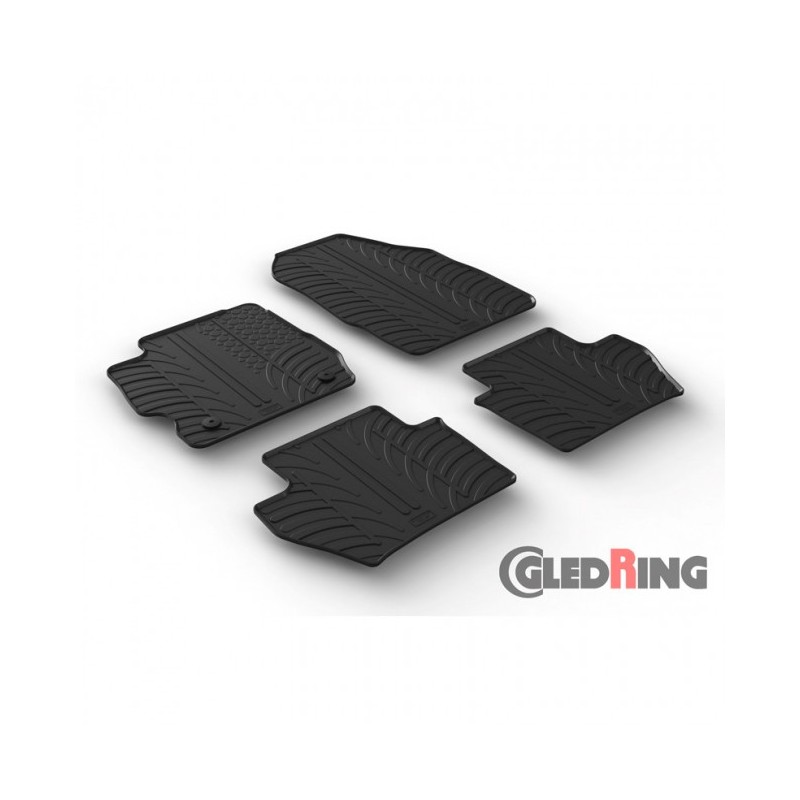 Alfombras de goma Ford Ka  5 Puertas 2017  Negras