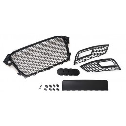Kit 3 parrillas Audi A4 B8 2011  negra tipo RS4